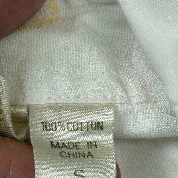 Victorias Secret Gold Label Vintage Button Up Sleep Shirt Long Sleeve Cotton S - Picture 15 of 16